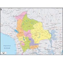 Bolivia 2 Map Wall Mural