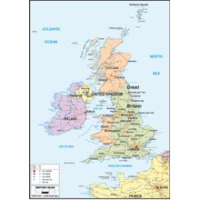 British Isles Map Mural Wallpaper