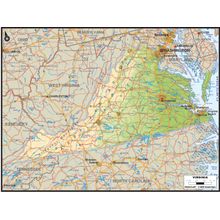 Virginia Map Wall Mural