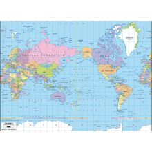 World Map 4 Map Wall Mural