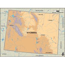 Wyoming Map Wall Mural