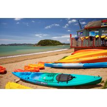 Kayaks on Beach, Bay of Islands, New Zealand Wall Mural