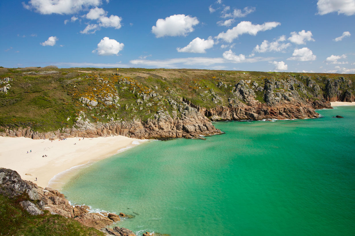 Porthcurno Beach, England Mural Wallpaper - Murals Your Way