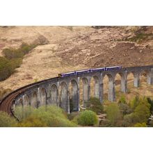 Passenger Train On Glenfinnan Viaduct Wall Mural