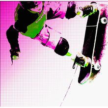 Skateboarder Abstract Wall Mural