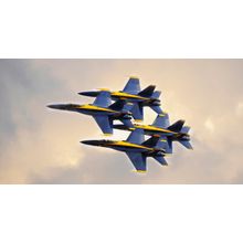 Blue Angels In Clouds Wall Mural