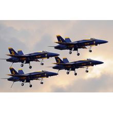 Blue Angels And Clouds Wall Mural