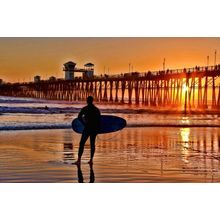 Oceanside Pier Sunset, California Wall Mural