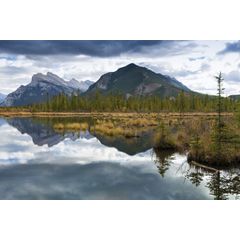 Vermilion Lakes, Mount Rundle, Sulfer Mountain Wall Mural