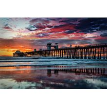 Oceanside Pier at Sunset Wall Mural