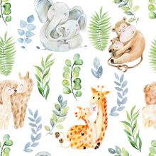 Mom And Baby Animal Pattern Wallpaper