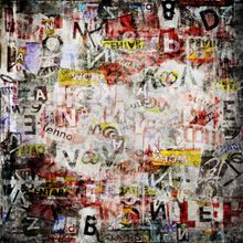 Gritty Newspaper Graffiti Wall Mural