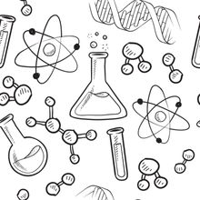 Science Doodle Wallpaper Mural