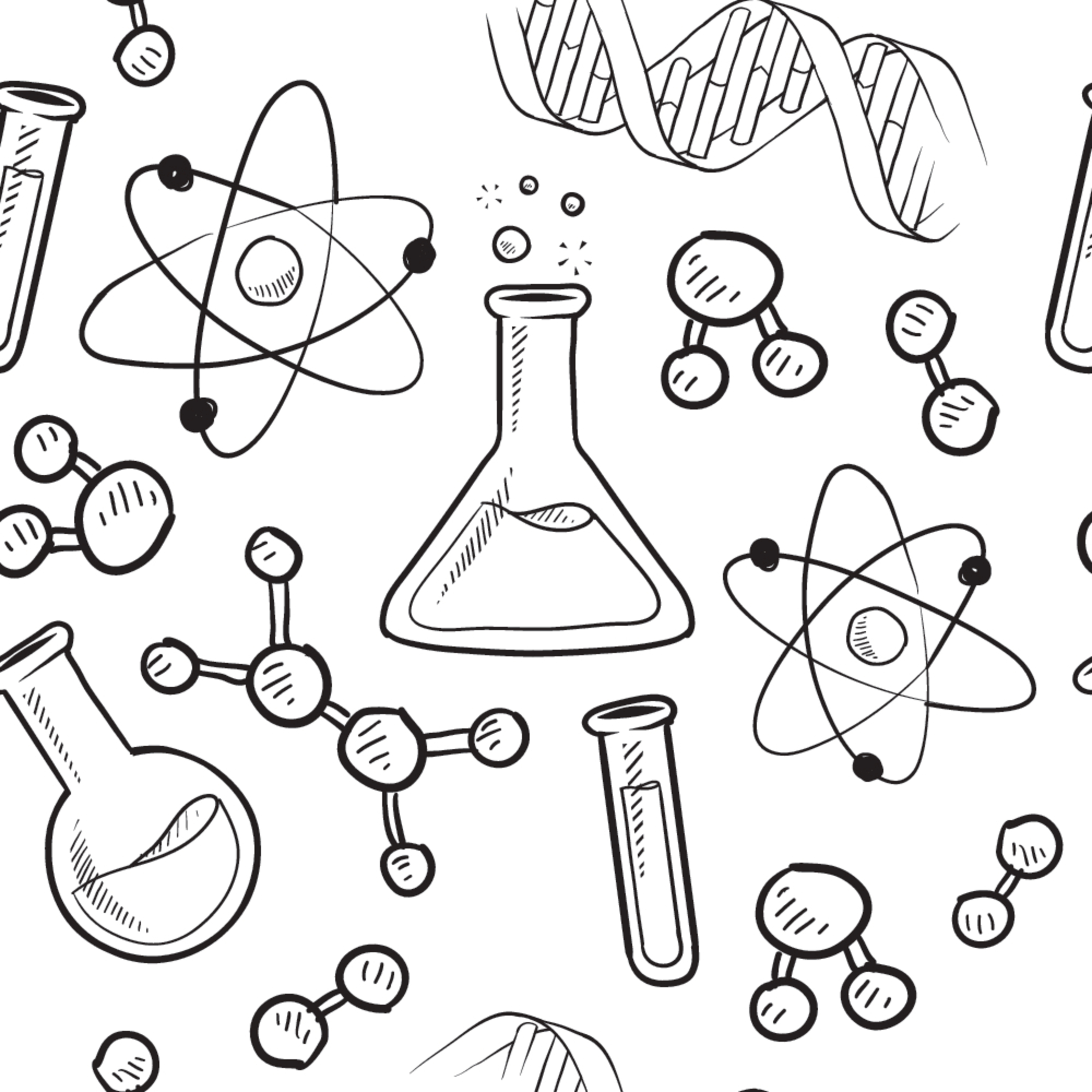 Science Chalk Board Wall Mural, Kids Wallpaper Mural