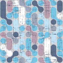Retro Pattern In Blue Wallpaper