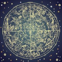 Vintage Zodiac Constellations Wall Mural