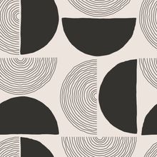 Free-Hand Half Circle Balance Pattern Wallpaper