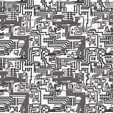 Black And White Circuit Board Wall Mural