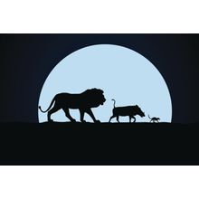 Lion, Warthog And Meerkat Wall Mural