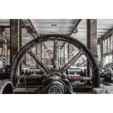Industrial Machinery In Abandoned Factory Wall Mural
