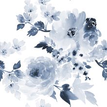 Watercolor Flowers Summer Pattern Wallpaper