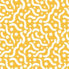Squiggly Yellow Pattern Wallpaper