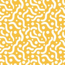 Squiggly Yellow Pattern Wallpaper Mural