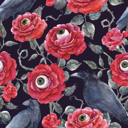 The Raven Pattern Wallpaper - Murals Your Way