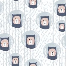 Teddy Bear Cameo Pattern Wallpaper