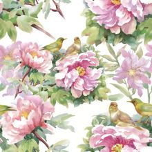 Songbirds And Peonies Wallpaper