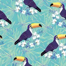 Tropical Toucan Pattern Wallpaper