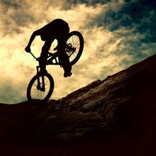 Mountain Bike Sunset Wall Mural