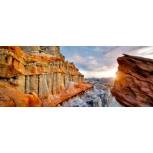 Colorful Sandstone Rocks At Red Rock Canyon State Park