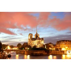 Evening At Notre Dame Wall Mural
