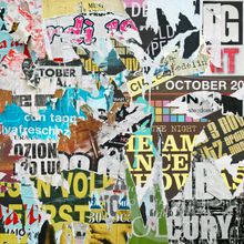 Torn Posters Collage Wall Mural