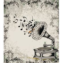 Gramophone Music Wall Mural