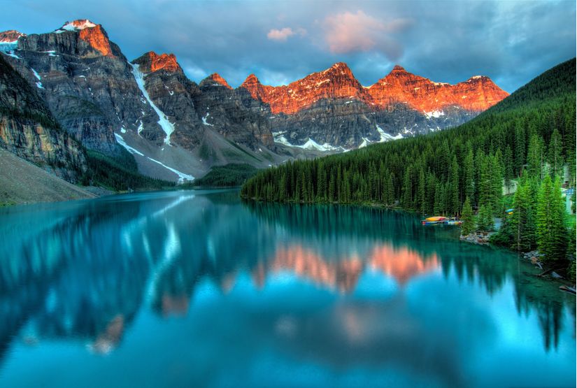 Moraine-Lake-Sunrise-Mural-Wallpaper