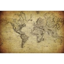 Vintage World Map 1814 Wall Mural