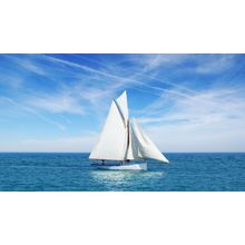 Sailboat Seascape Wall Mural