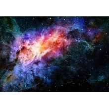 Starry Nebula Burst Wall Mural