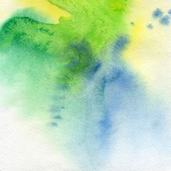 Blue Green Watercolor Wall Mural