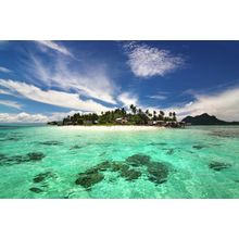 Tropical Island Beach Scenery Wall Mural