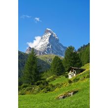 Lonely Hut Near Mount Matterhorn In Zermatt Wall Mural