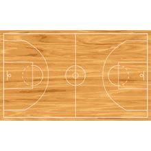 Wooden Basketball Court Wallpaper Mural