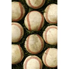 Grouped Baseballs Wall Mural