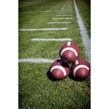 Stacked Footballs Wall Mural