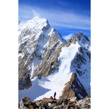 Two Climbers Against The Backdrop Of The Mountains Wall Mural