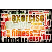 Exercise Wordcloud Wall Mural