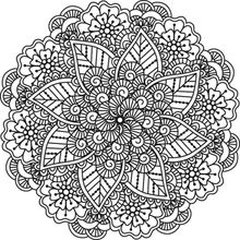 Flower Swirl Mandala Wall Mural