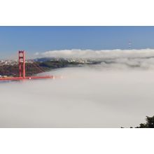 Golden Gate Bridge In Fog Wall Mural